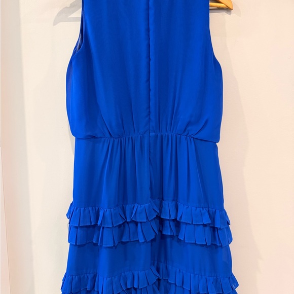 Johnston & Murphy Royal Blue Chiffon Ruffle Dress - Picture 4 of 5